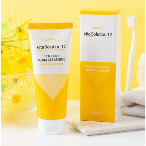 Jigott Vita Solution 12 Synergy Foam Cleansing Пенка для умывания оздоравливающая 180 ml: Время применения Универсальный