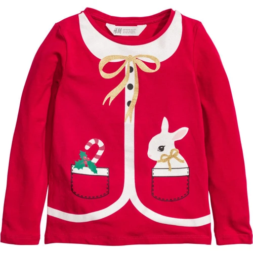 Лонгслив H&M 4983766 122-128 см красный
