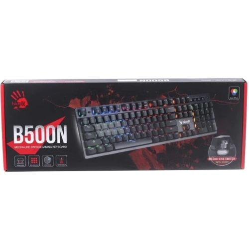 Клавиатура A4Tech Bloody B500N Grey: Тип клавиш механическо-мембранный