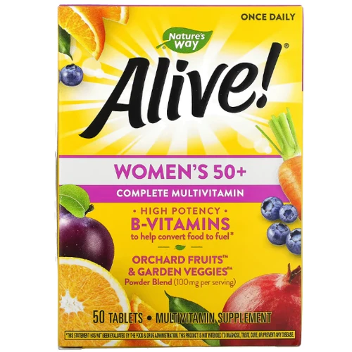 Nature's Way Alive! Women's 50+ Мультивитамины для женщин старше 50 лет 50 таблеток