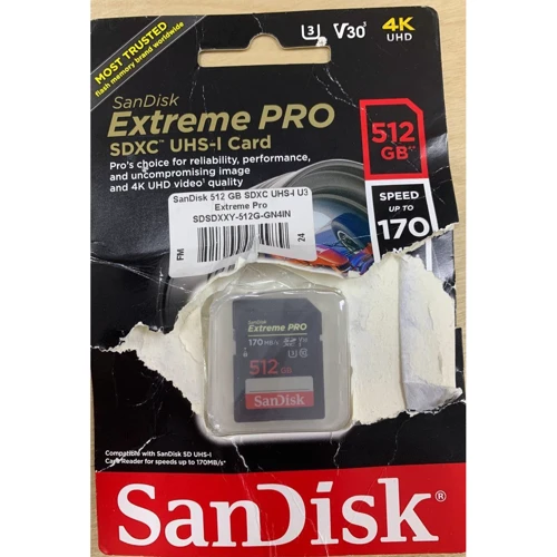 SanDisk 512GB SDXC Class 10 UHS-I U3 V30 Extreme Pro (SDSDXXY-512G-GN4IN) (Карти пам'яті)(78670750)(Stylus Approved): Виробник SanDisk