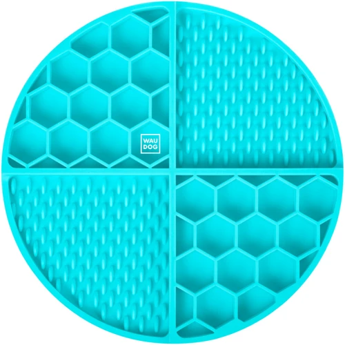 Коврик Waudog Silicone для слизывания и медленного кормления 211х211х30 мм Голубой (23502)