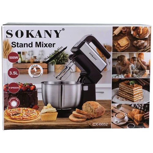 Миксер Sokany CX6652: Материал корпуса Пластик, Металл