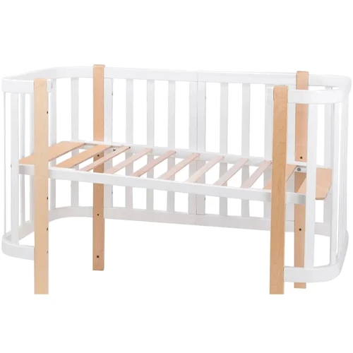 Детская кроватка Babyroom Луна 120x60 см белый - светлый (натуральный) (625643)