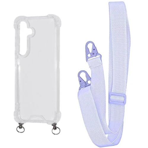 Чехол для телефонов WAVE Clear Case with Strap Light Purple for Samsung S926 Galaxy S24 Plus