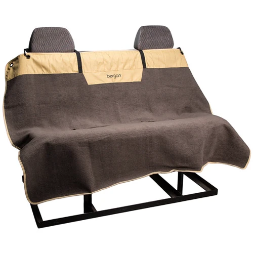 Накидка для перевозки Bergan Microfiber Auto Bench Seat Protector собак на задних сидениях автомобиля, бежевый