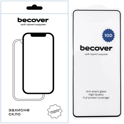 BeCover Tempered Glass 10D Black для Motorola Moto G04/E14 (711895)