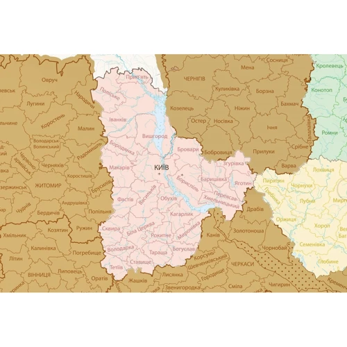 Скретч карта України UFT Scratch Map Ukraine (Без тубуса) фото 3