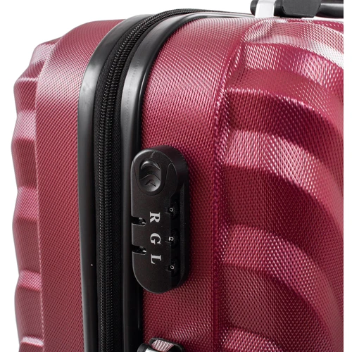 Чемодан Rogal L бордовый (RGL760L-maroon): Материал Пластик