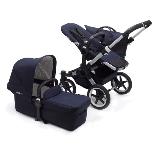 Универсальная коляска 2 в 1 Bugaboo Donkey 3 Classic Mono Alu/Dark Navy, темно-синий (180154AA01)