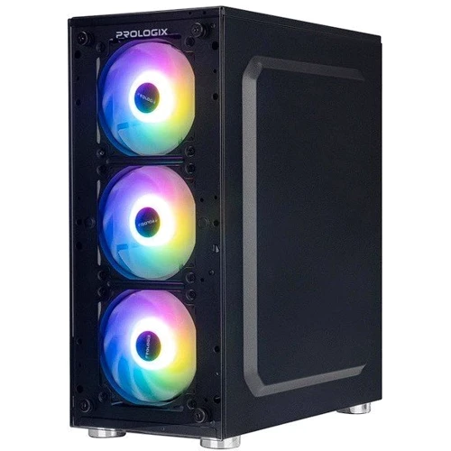 Корпус Prologix E103 Tempered Glass Black: Типоразмер Midi-Tower