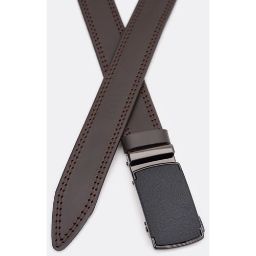 Чоловічий ремінь Borsa Leather коричневий (115v1genav28-brown): Стать Мужской