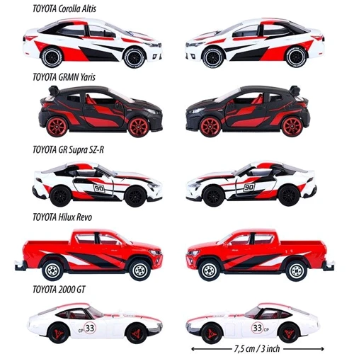 Набір металевих машинок Majorette Toyota Гонки 5 шт (2053189): Матеріал Металл