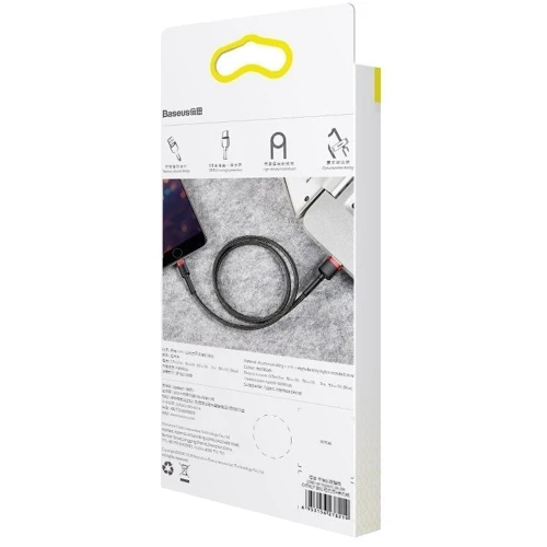 Кабель Baseus USB Cable to Lightning 2.4A 1m Red/Black (CALKLF-B19) фото 9