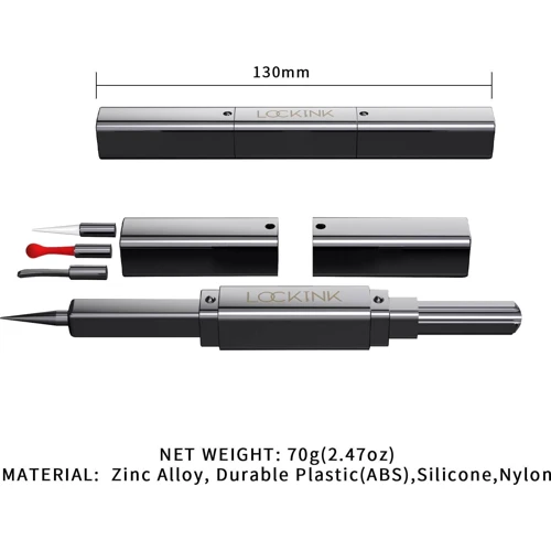 Эксклюзивный тиклер LOCKINK 5-head Flirting Tickler - Grey с пятью насадками