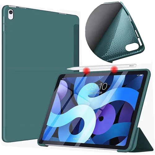 Аксессуар для iPad BeCover Tri Fold Soft TPU Silicone Dark Green for iPad Air (2020-2025) (711406): Цвет зеленый