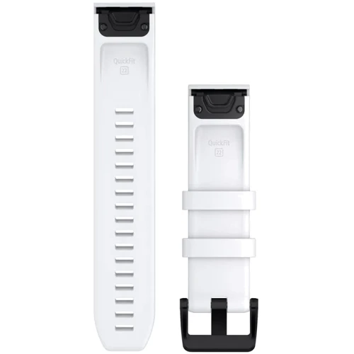 Ремешок Garmin QuickFit 22 Watch Bands White with Black Stainless Steel Hardware (010-12901-01): Цвет белый