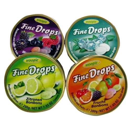 Льодяники Woogie Fine Drops Mint Bonbons 200 г (WT1796): Вага, г 200