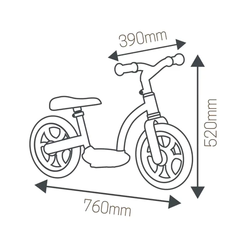 Детский металлический беговел Smoby Comfort (770126): Цвет серый