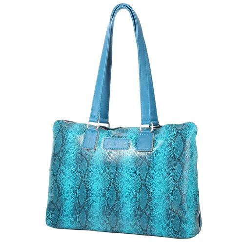 Жіноча сумка тоут Laskara блакитна (LK-20289-turquoise-snake): Стиль Повсякденний (Casual)