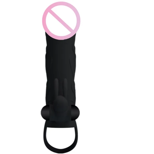 Насадка на член LYBAILE Pretty Love Vibrating Penis Sleeve Black 5.5 "
