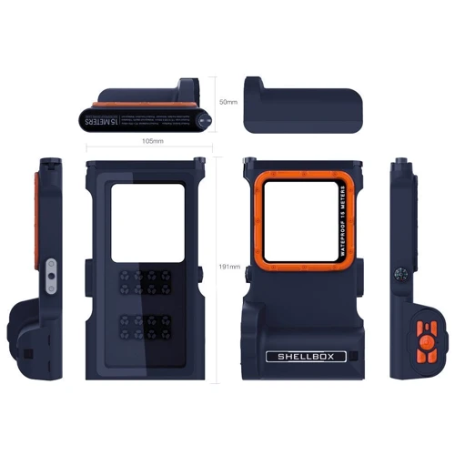 Чохол для iPhone Shellbox QSK-3 Waterproof Diving Case Bluetooth Blue: Тип чохла влагозащищенный