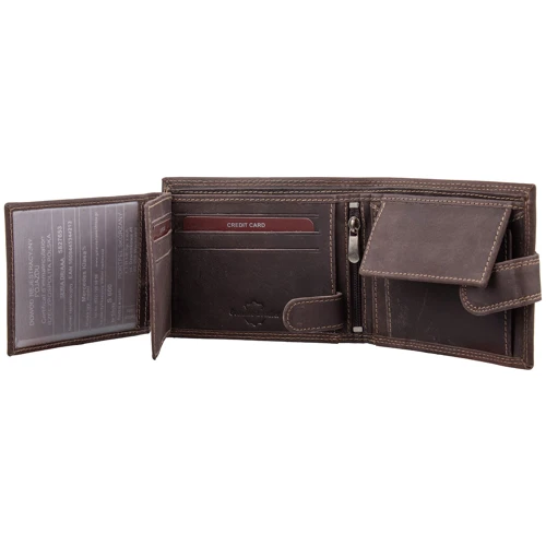 Чоловіче портмоне Always Wild коричневе (DNKN992L-MHU-brown-1): Формат гаманця Вертикальный