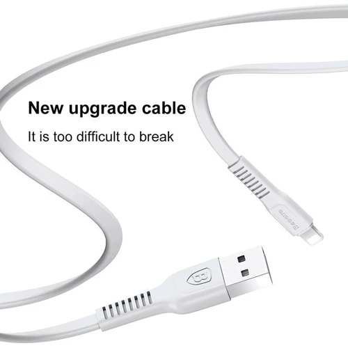 Кабель Baseus USB Cable to Lightning Tough 1m White (CALZY-B02) фото 5