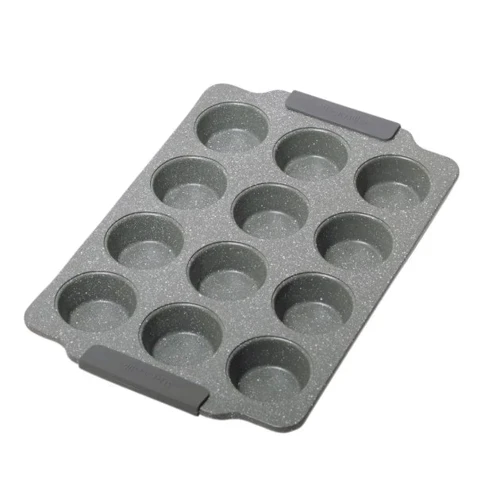 Форма Kamille для маффинов серый 38х26х3 см (KM-6039-GY)