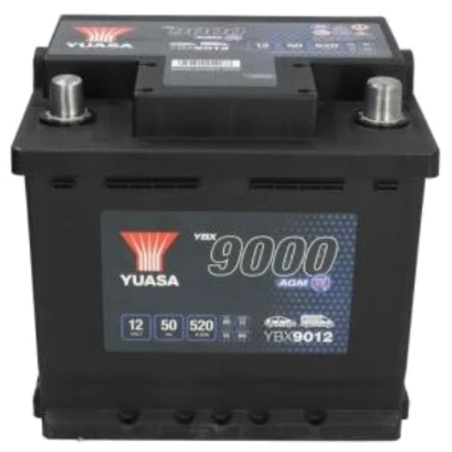 Автомобільний акумулятор AGM (Start-Stop) Yuasa 6СТ-50 АзЕ AGM YBX9012: Пусковий ток, А 520