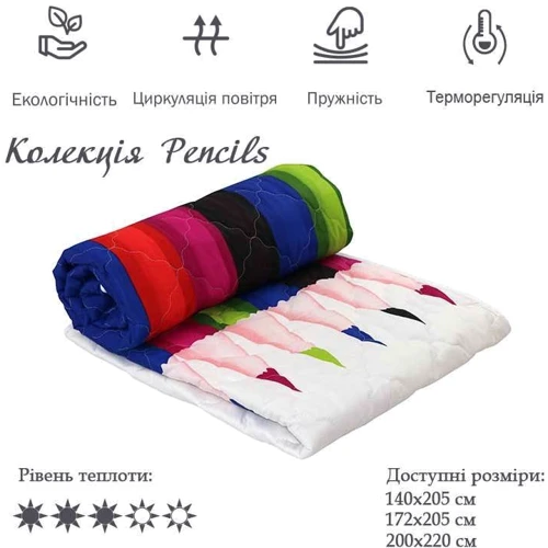 Одеяло Руно 172х205 шерстяное (316.137ШК_Pencils): Тип Теплые