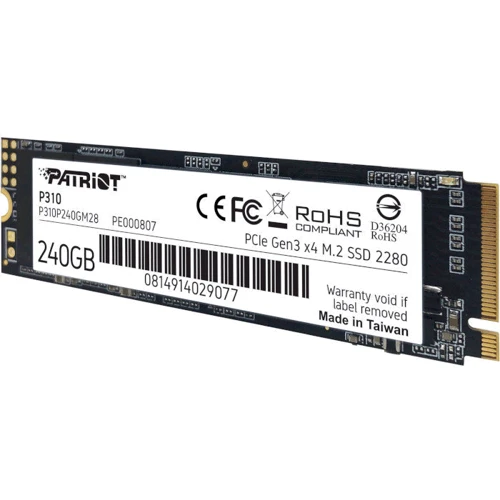 PATRIOT P310 240 GB (P310P240GM28) UA: Тип накопичувача внутренний