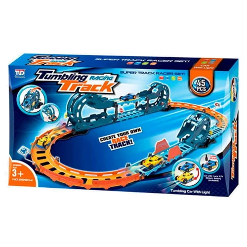 Трек 89904 машинка 7см-аккум, свет, USB, 45дет: Производитель Tumbling Racing Track