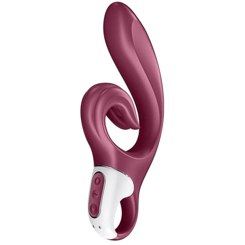 Вибратор-кролик Satisfyer Love Me Red, гибкий, отросток с тройным кончиком