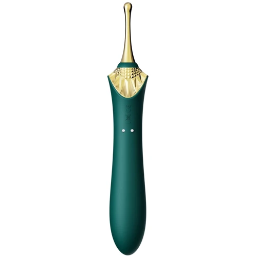 Мультифункциональный вибратор Zalo - Bess 2 Turquoise Green (4 насадки, подогрев)