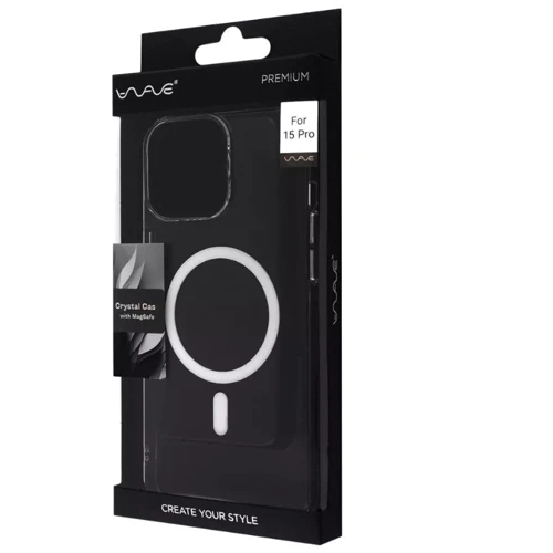 Чехол для iPhone WAVE Premium Crystal Case with MagSafe Transparent for iPhone 15 Pro: Цвет прозрачный