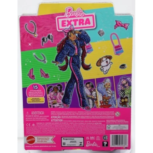 Кукла Barbie Экстра в синем леопардовом костюме (HHN09) фото 6