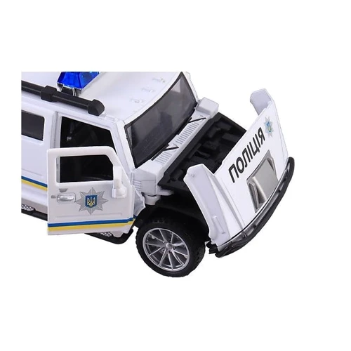Машина металлическая Автопром 1:32 Hummer Pickup-Police белая, свет, звук (6626P): Вид Автомобили