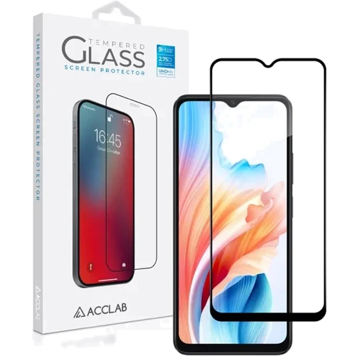 ACCLAB Tempered Glass Full Glue Black for Oppo A38 5G: Материал стекло