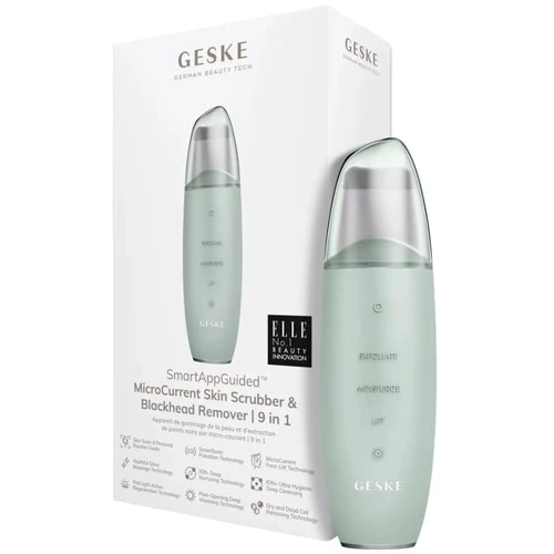 Мікрострумовий скраббер для шкіри та усунення чорних точок GESKE MicroCurrent Skin Scrubber&Blackhead Remover 9в1 green