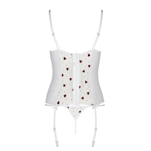 Эротический комплект Passion LOVELIA CORSET white L/XL
