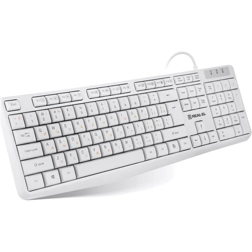 Клавиатура REAL-EL RK-513 USB White (EL123100047) UA: Подключение проводное