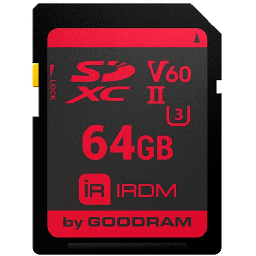 Карта пам'яті GOODRAM 64GB IRDM SDXC V60 UHS-II U3 (IR-S6B0-0640R11)