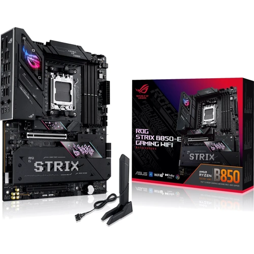 ASUS B850-E GAMING WIFI UA: Дополнительно Радиатор на VRM, Поддержка UEFI, Поддержка RAID, Адаптер Wi-Fi