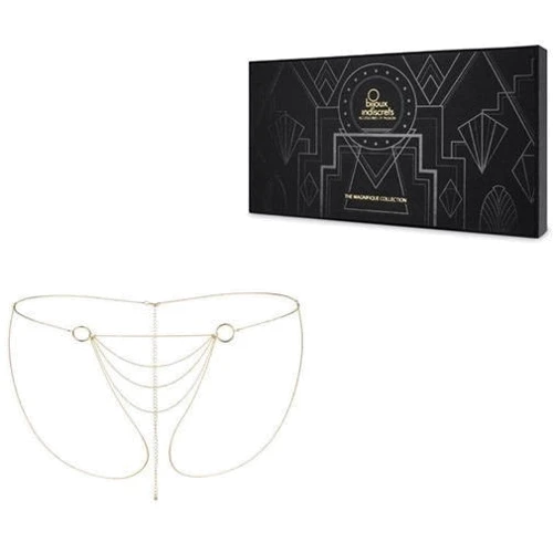 Цепочка-трусики Bijoux Indiscrets Magnifique Bikini Chain – Gold, украшение для тела