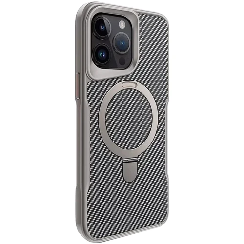 Чохол для iPhone Mobile Case TPU+PC Metal Buttons with MagSafe Carbon Grey для iPhone 16 Pro Max