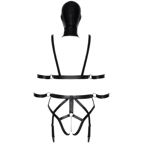 Комплект с маской Orion Bad Kitty Set Harness + Mask Black, XS