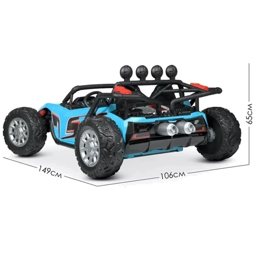 Дитячий двомісний електромобіль Bambi Racer Баггі, блакитний (JS3168EBLR-4(24V)): Максимальна швидкість, км/год 6