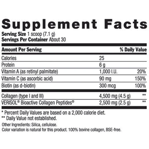 Country Life Country Life Maxi-Collagen C & A plus Biotin High Potency Flavorless Powder 7.5 oz (213 g) Колаген максі з вітаміном А і С плюс біотин: Форма випуску порошок