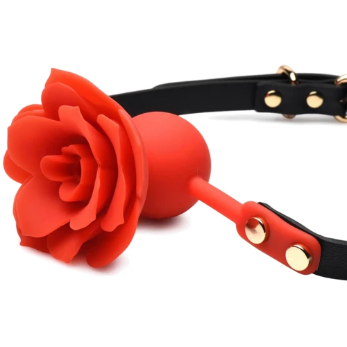 Кляп Master Series Blossom Silicone Rose Gag - Red